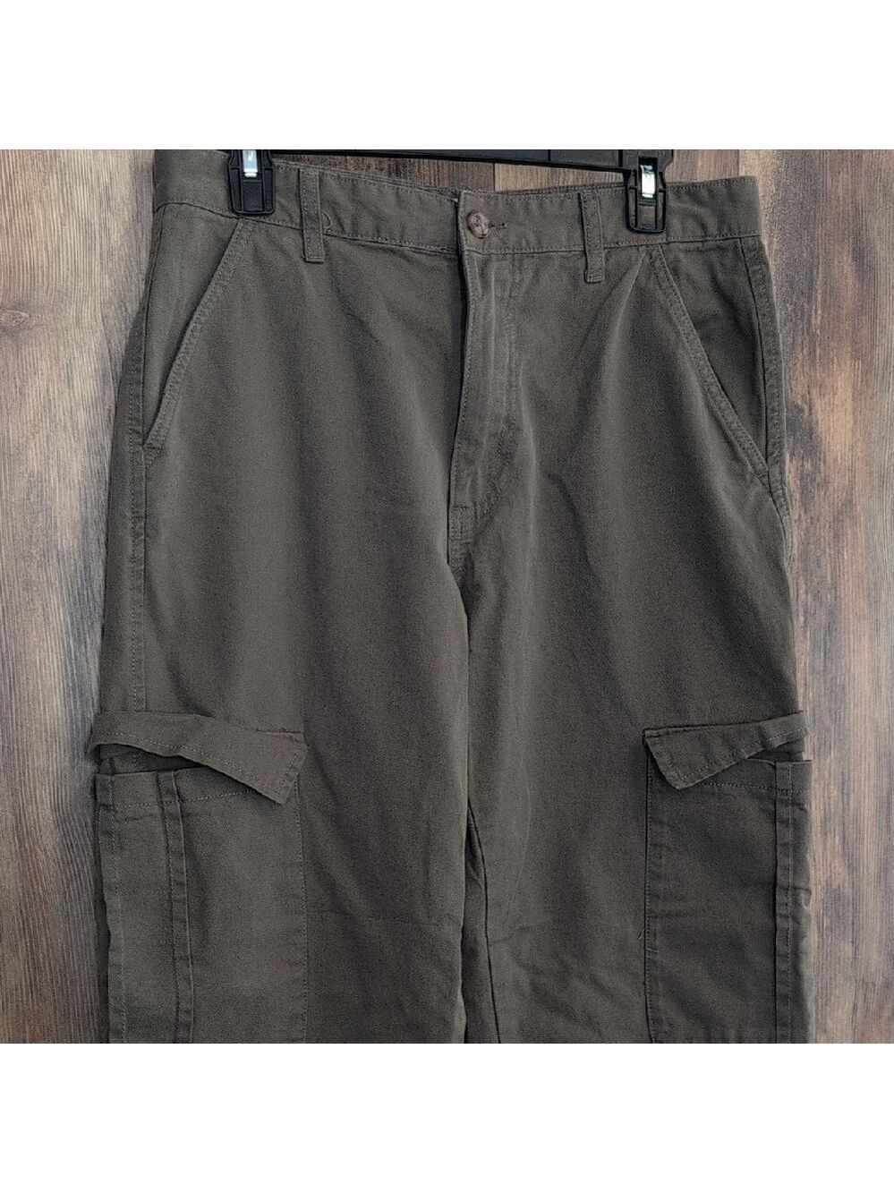 STR Stradivarius Women's 10 Green Classic Khaki Cargo Pants